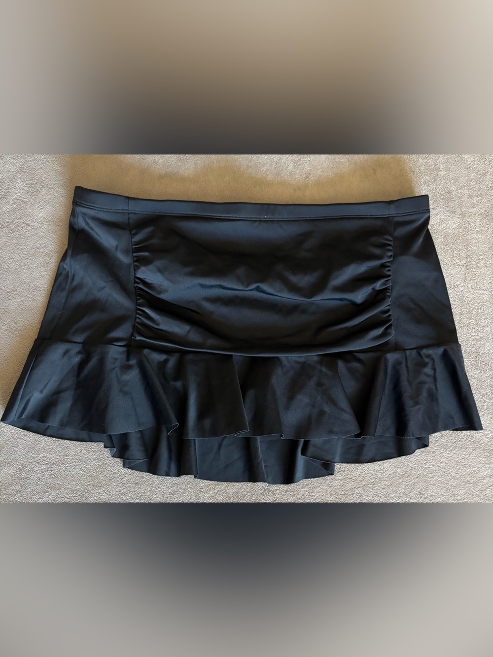 Athleta Black Ruffle Swim Skirt